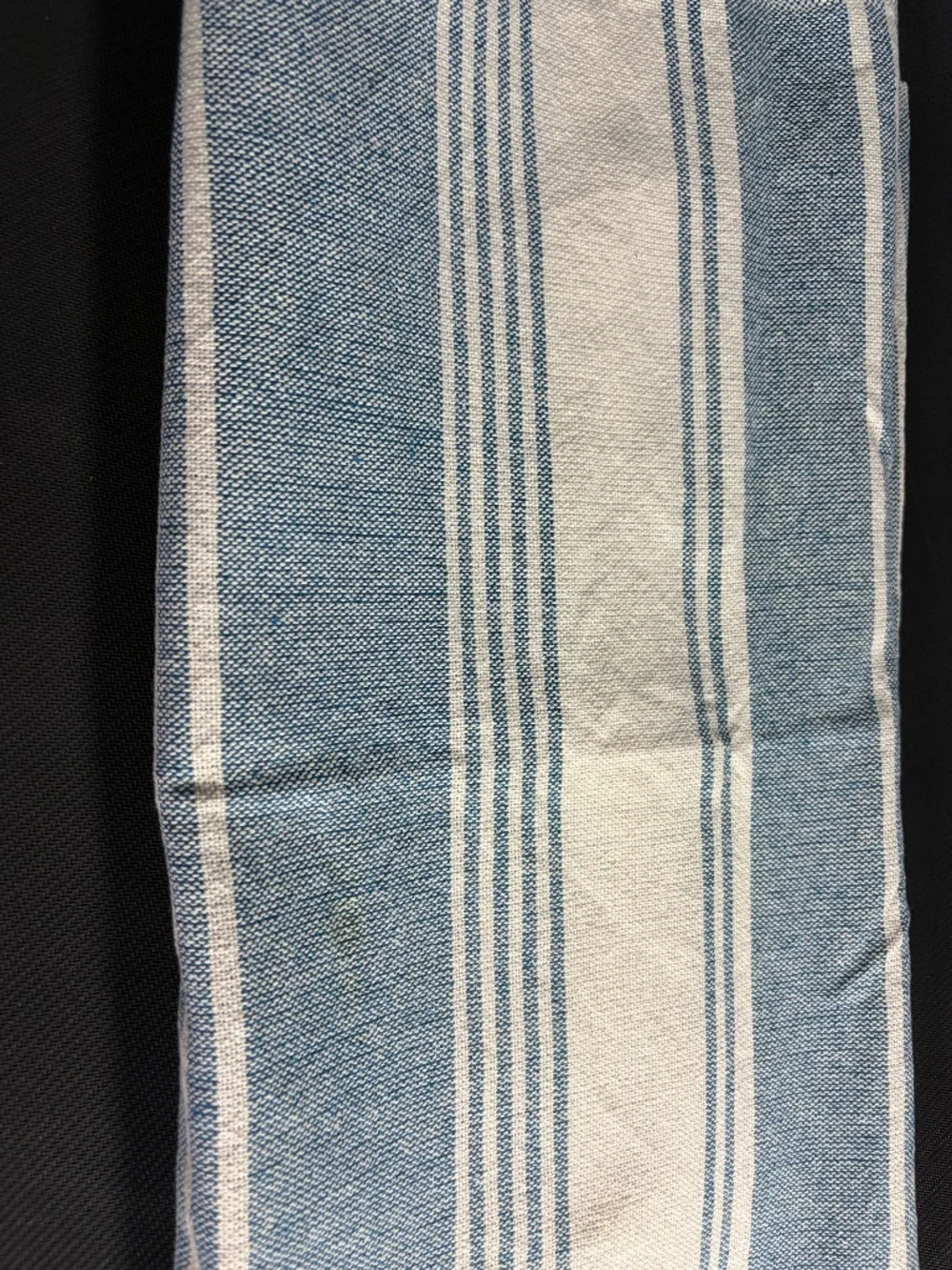 Table Runner 100% cotton blue white striped 76 x 20 SUMMER